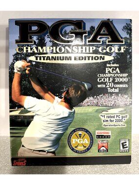 PGA Championship Golf 2000 Titanium Edition PC CD-ROM Rare Big Box - New Sealed
